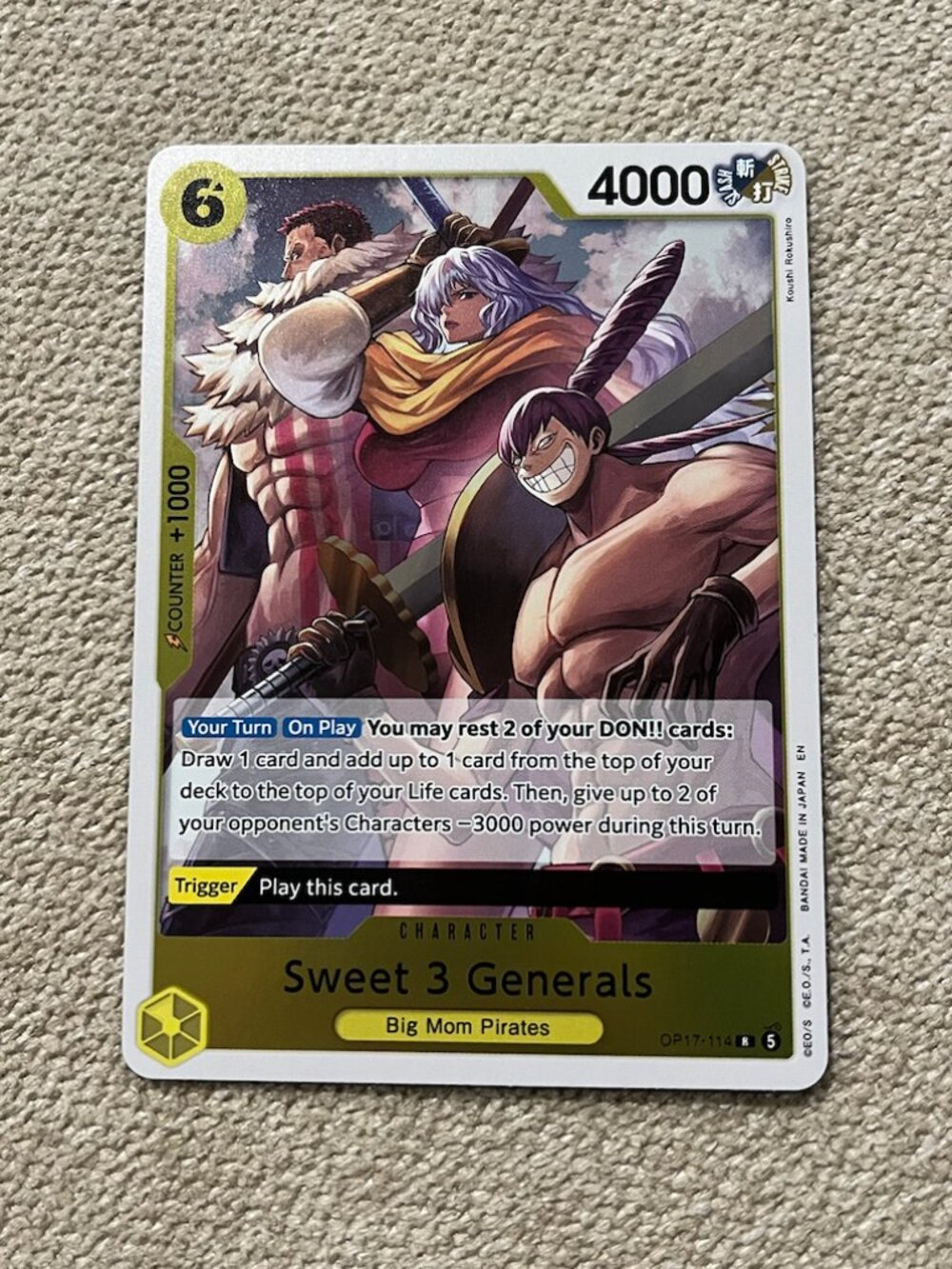 Sweet 3 Generals OP17-114 One Piece World's Strongest Warriors One Piece Card